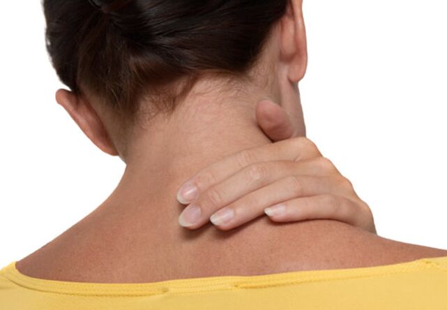 The pain of the neck with osteoporosis in the cervix